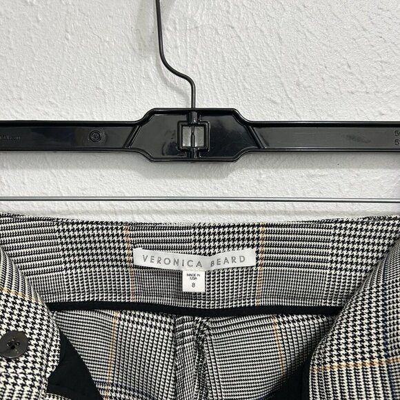 Veronica Beard Glen Plaid Trouser Pants Cropped High Waist Size 8 Virgil Preppy - Picture 7 of 12